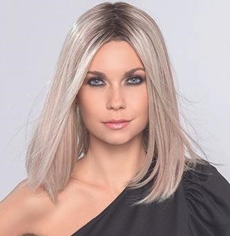 Drive_Front, Perucci Collection by Ellen Wille Wigs, Color shown is PEARL BLONDE ROOTED -  101.24.20