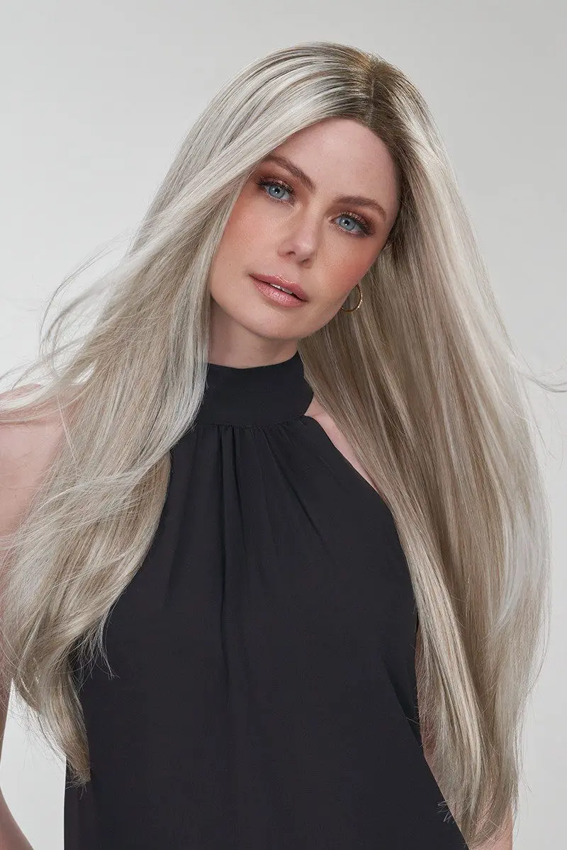 Woman with long, straight blonde hair.